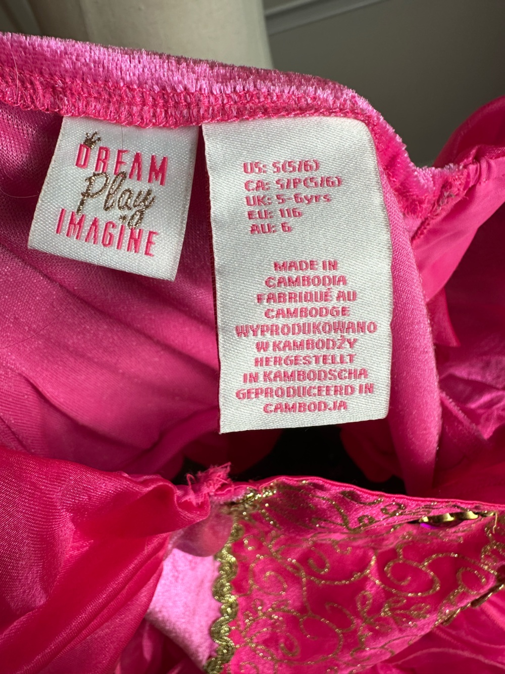 Girls Pink Princess Ball Gown Costume - Picture 11 of 13